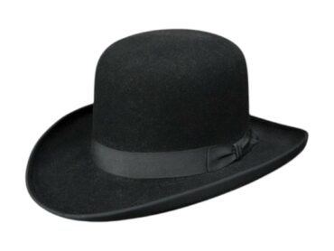 Bat Masterson Derbyhut aus Haarfilz – Westernhut mit runder Krone