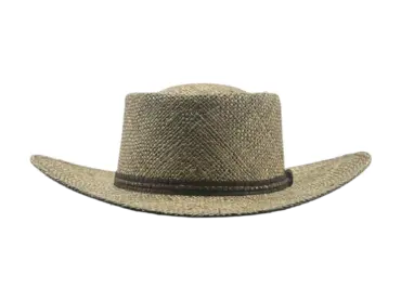 Westernhut aus Seegras mit Lederband – Sommerhut „American Pioneer“